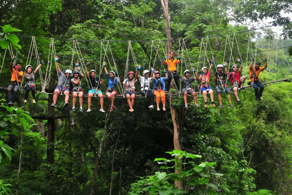 กิจกรรมแอดเวนเจอร์สุดมันส์ที่น่าสนใจ 2 Tree Top Adventure Park กาญจนบุรี