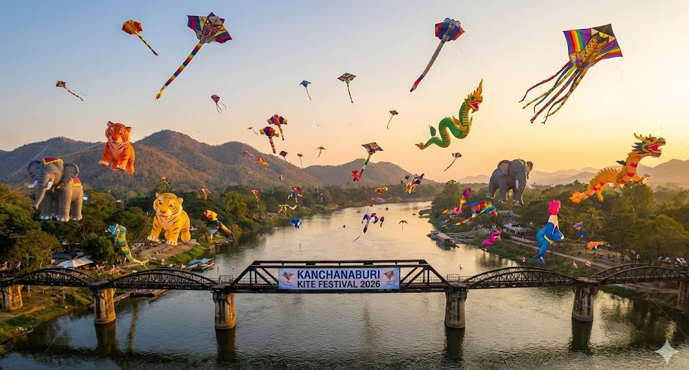 Colors of the Wind: Experience the "Kanchanaburi Kite Festival 2026" & Relax at River Kwai Resotel 1 Colors of the Wind: Experience the "Kanchanaburi Kite Festival 2026" & Relax at River Kwai Resotel 1